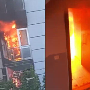 Apartmanda yangın paniği: Ekipler alevler içinde kalanlar için seferber oldu