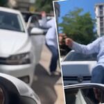 İstanbul trafiğinde iki kadın karşı karşıya geldi! Araçtan fırladı uçan tekme attı
